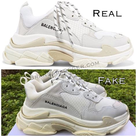 balenciaga real vs fake shoes|counterfeit balenciaga triple s.